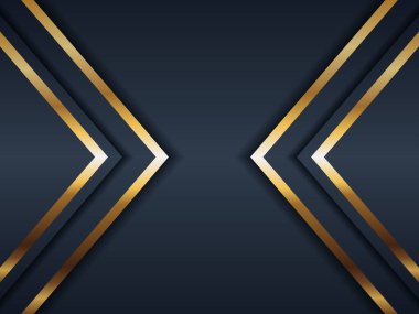 Soyut lüks koyu mavi ve prim altın arka plan. Zarif altın ışıklandırma çizgileri ipek kumaş dokusu kompozisyonu