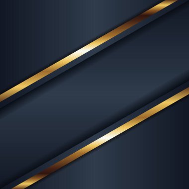 Soyut lüks koyu mavi ve prim altın arka plan. Zarif altın ışıklandırma çizgileri ipek kumaş dokusu kompozisyonu
