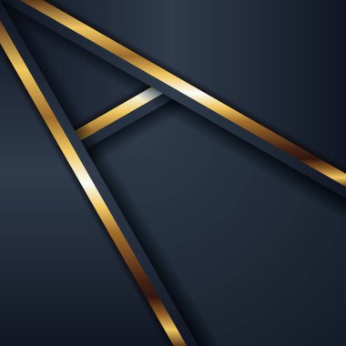 Soyut lüks koyu mavi ve prim altın arka plan. Zarif altın ışıklandırma çizgileri ipek kumaş dokusu kompozisyonu