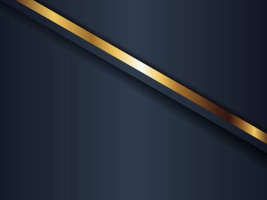 Soyut lüks koyu mavi ve prim altın arka plan. Zarif altın ışıklandırma çizgileri ipek kumaş dokusu kompozisyonu