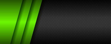 modern malzeme koyu gri siyah ve parlak ışık teknolojisi neon yeşil metalik teknoloji arka planı. Çerçeve tasarımı, doku teknolojisi yenilik tasarımı modern afiş, kapak, iş, broşür, şirket