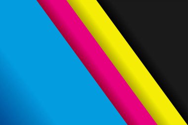 Üst üste bindirilmiş koyu siyah soyut geniş ekran arkaplan tasarımı ile modern malzeme vektör çizimi cmyk renkleri