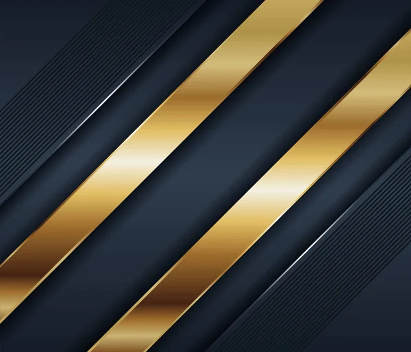 Abstrato Luxo Azul Escuro Premium Fundo Dourado Elegantes Linhas Iluminação —  Vetores de Stock