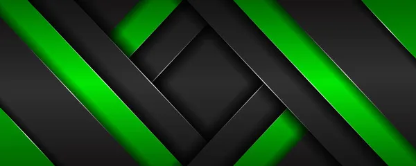 Material Moderno Gris Oscuro Negro Brillante Tecnología Neón Verde Tecnología — Vector de stock