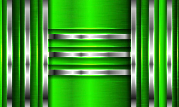Verde Oscuro Negro Tecnología Abstracta Cepillado Color Metal Textura Fondo — Vector de stock