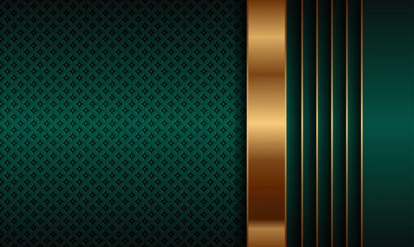 Абстрактный Полигональный Рисунок Роскошный Зеленый Комбинированный Светящиеся Золотые Линии Перекрывают — стоковый вектор