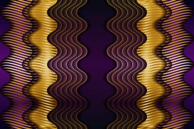 soyut altın gradyan örtüşen katman tasarımlı koyu mor boşluk