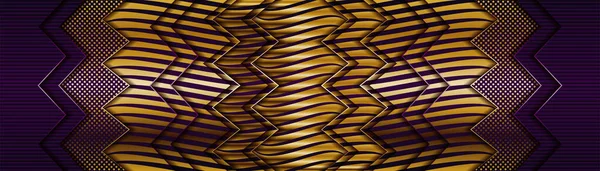 Espaço Roxo Sombra Escura Com Design Camada Sobreposição Gradiente Dourado — Vetor de Stock