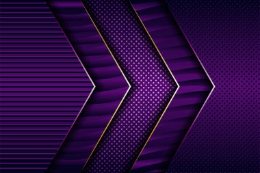 Üst üste binen katman zemininde soyut koyu mor ve altın gradyan.
