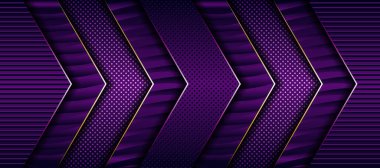 Üst üste binen katman zemininde soyut koyu mor ve altın gradyan.