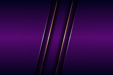 Soyut geometrik lüks mor örtüşme katmanları ile altın kombinasyon