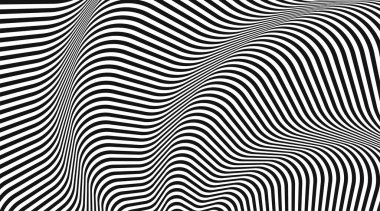 Soyut vektör çizgili siyah beyaz arkaplan