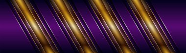 Lüks modern mor örtüşen tabakalar altın kombinasyonlu arka plan
