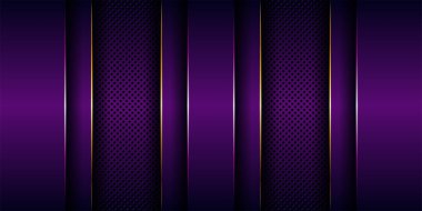 Lüks geometrik mor örtüşen tabakalar altın kombinasyonlu arka plan