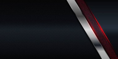 Soyut arkaplan ve sunum tasarımı için modern gümüş ve siyah karbon. Şirket, sigara, iş, ödül, kazanma, yıldönümü ve kutlama için takım elbise