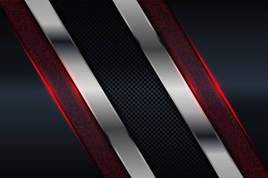 Soyut arkaplan ve sunum tasarımı için modern gümüş ve siyah karbon. Şirket, sigara, iş, ödül, kazanma, yıldönümü ve kutlama için takım elbise