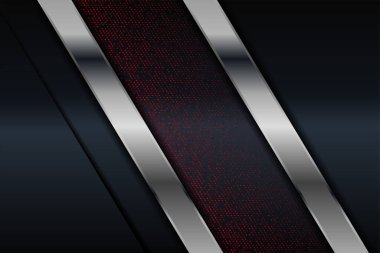 Soyut arkaplan ve sunum tasarımı için modern gümüş ve siyah karbon. Şirket, sigara, iş, ödül, kazanma, yıldönümü ve kutlama için takım elbise