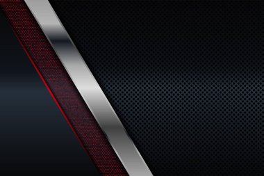 Soyut arkaplan ve sunum tasarımı için modern gümüş ve siyah karbon. Şirket, sigara, iş, ödül, kazanma, yıldönümü ve kutlama için takım elbise