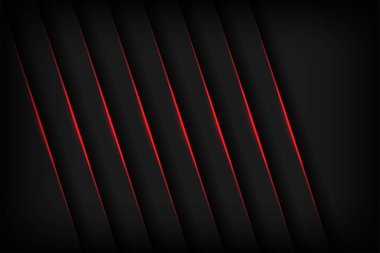 Soyut stil teknoloji tasarım şablonu ile koyu gölgeli siyah alan ile katman kırmızısı üzerine modern fütürist arkaplan