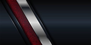 Soyut kırmızı ve siyah metalik ışık huzmesi ve parlak çizgilerle resmedilmiş. Arkaplan için metal çerçeve tasarımı. Duvar kağıdı ve afiş şablonu için vektör tasarımı modern dijital teknoloji kavramı