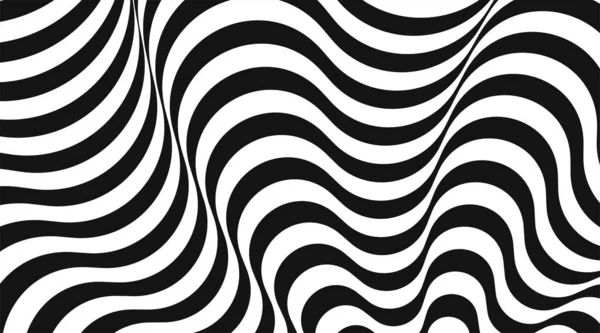 Abstract Vector Striped Black White Background — Stock Vector