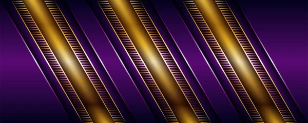 Lujo Moderno Capas Superposición Púrpura Fondo Con Combinación Oro — Archivo Imágenes Vectoriales