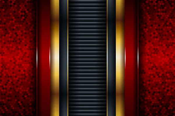 Абстрактный Роскошный Фон Золотой Окантовкой Темном Фоне Vip Пригласительный Баннер — стоковый вектор
