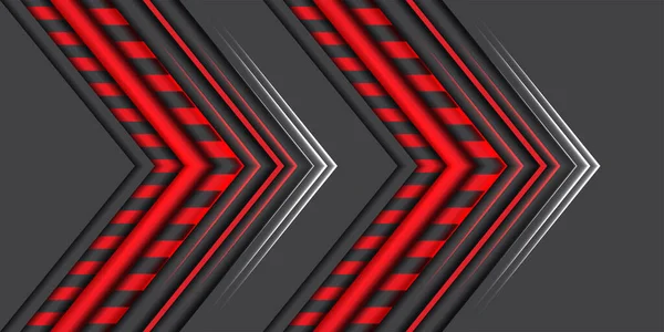 Moderne Futuristische Hintergrund Auf Schicht Glänzend Rot Mit Dunklen Schatten — Stockvektor