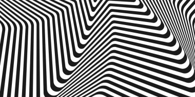 Siyah ve beyazın soyut çapraz arkaplanı düz çizgi dalgalı tasarımı