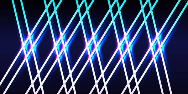 Moderne Abstrait Futuriste Lumineux Rose Bleu Néon Lumière Dans Chambre — Image vectorielle