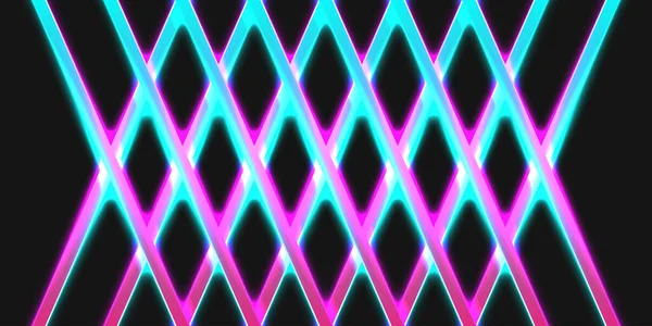 Modern Abstrakt Futuristisk Glödande Rosa Och Blå Neon Ljus Svart — Stock vektor