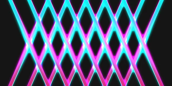 Moderna Futurista Abstracta Brillante Luz Neón Rosa Azul Negro Oscuro — Vector de stock