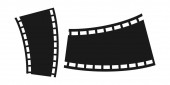 Vektorová ilustrace filmu páskový film nebo video páskový snímek