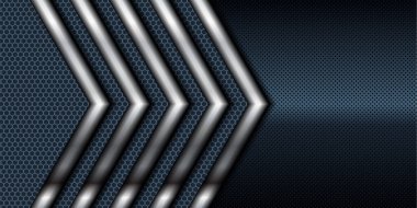 Siyah doku arka planında gümüş liste boyutu. Gümüş ışık elementi dekorasyonu ile gerçekçi örtüşen katman dokusu