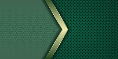 Yeşil Lüks ve altın soyut arkaplan