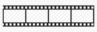 Film şeritlerinin veya video kaset film şeritlerinin vektör illüstrasyonu