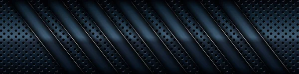 Размерность Списка Серебра Фоне Черной Текстуры Реалистичное Наложение Слоев Текстуры — стоковый вектор