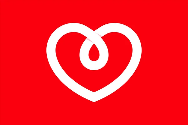Kalp Aşkı Romantizmi Sevgililer Günü Kırmızı Vektör Ikonu — Stok Vektör
