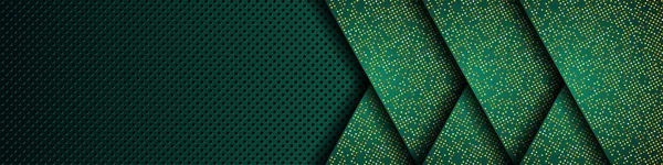 Dark Green Abstract Background Overlap Layers Luxury Design Concept Golden — Stockvektor