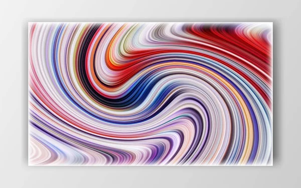 Curved Wavy Line Smooth Stripe Background Abstract Illustration — Vector de stock