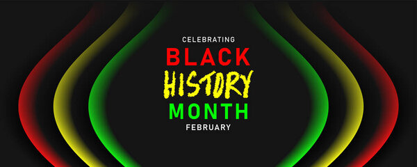 Месяц чёрной истории празднует шаблон букв для фона, баннера, открытки, плаката. Черная история месяц современной векторной иллюстрации графический дизайн Концепция праздника