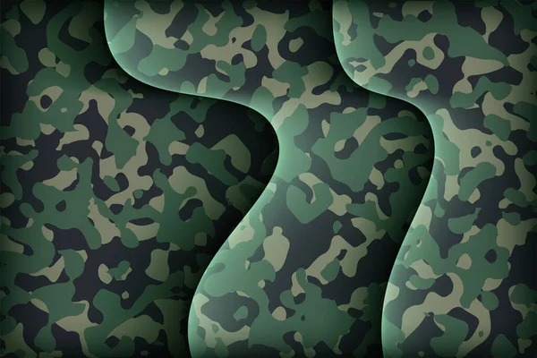 Abstrato Moderno Vetor Militar Camo Backgound Com Padrão Camuflagem Geométrica — Vetor de Stock