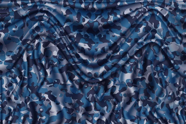 Texture Tissu Ondulé Avec Motif Camouflage Militaire — Image vectorielle