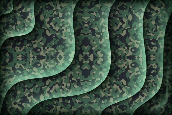 Wellen Mit Camouflage Soldat Nahtlose Muster Seidenstoff Textil — Stockvektor