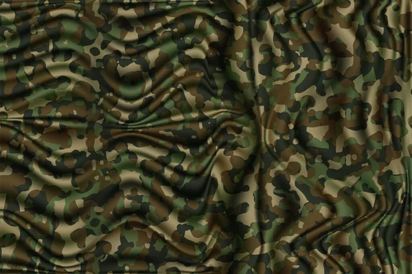 Nahtloses Muster Militärischer Tarnung Mit Textilien Satindesign — Stockvektor