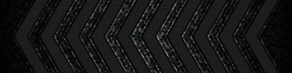 Mörk Realistisk Abstrakt Bakgrund Överlappar Lager Struktur Med Hexagon Element — Stock vektor