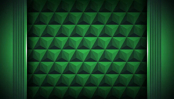 Luxusní Tmavě Zelené Pozadí Abstraktním Tvarem — Stockový vektor