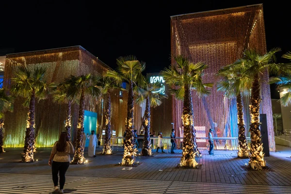 2021 Dubai Emirados Árabes Unidos Pavilhão Irã Noite Expo 2020 — Fotografia de Stock