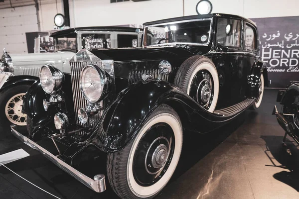 2021 Sharjah Zjednoczone Emiraty Arabskie Rolls Royce Klasyczny Czarny 1934 — Zdjęcie stockowe