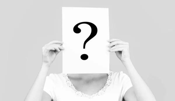 Anonymous Woman Question Incognita Anonymous Woman Female Incognita Girl Question — Stock Photo, Image